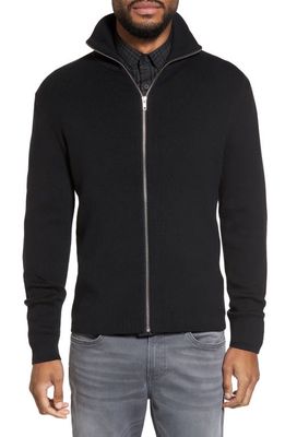 Calibrate Zip Front Sweater Jacket in Black
