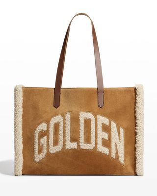 California Golden Shearling Tote Bag