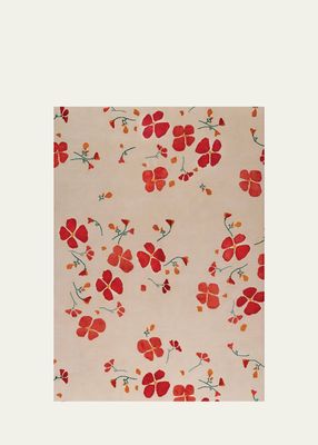 California Poppy Hand-Knotted Rug, 9' x 12'