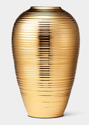 Calinda Ribbed 14" Tapered Vase