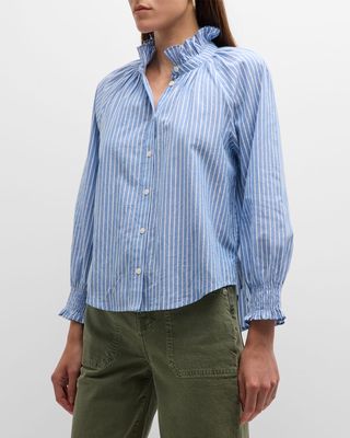 Calisto Pinstripe Long-Sleeve Shirt