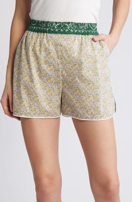 CALL IT BY YOUR NAME x Liberty London Floral & Bandana Print Shorts in Bronze /Vert Week End