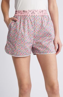 CALL IT BY YOUR NAME x Liberty London Floral & Bandana Print Shorts in Mint /Pale Pink