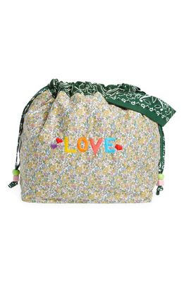 CALL IT BY YOUR NAME x Liberty London Maxi Reversible Bucket Bag in Vert Weekend