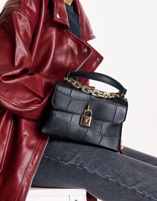 Call It Spring by ALDO True padlock bag in black - BLACK