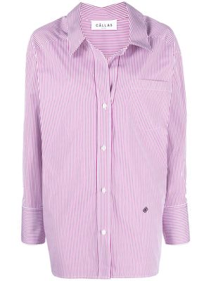 Câllas Milano Petra striped boyfriend shirt - Purple