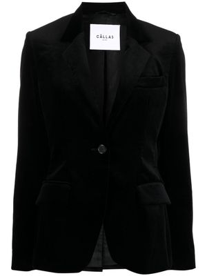 Câllas Milano velvet single-breasted blazer - Black