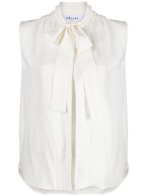 Câllas Milano Vivienne pussy-bow silk blouse - White