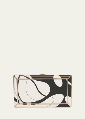 Callas Printed Leather Clutch Bag