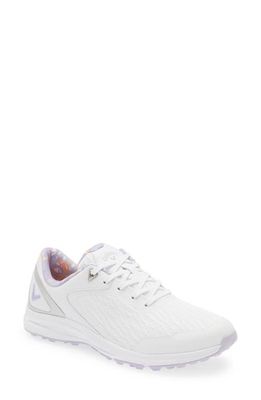 Callaway Golf Coronado V2 Spikeless Waterproof Golf Sneaker in White /Pink