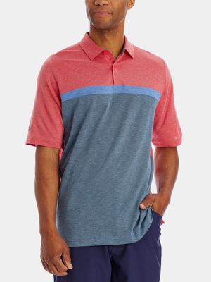 Callaway Golf Men's Soft Touch Color Block Golf Polo in Teaberry Htr