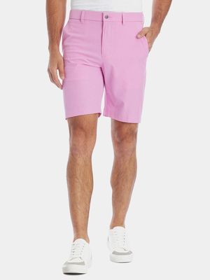 Callaway Golf Men's Swing Tech Heather Ergo Shorts in Light Pink Sunset Hthr