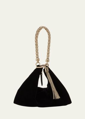 Callie Velvet Top-Handle Bag
