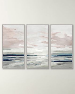 Calm Shores Three-Piece Giclee on Canvas Wall Art Set