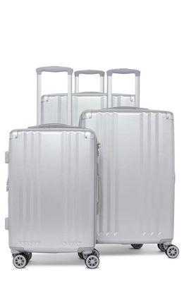 CALPAK Ambeur 3-Piece Metallic Luggage Set in Silver