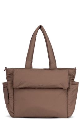 CALPAK Diaper Tote with Laptop Sleeve in Hazelnut