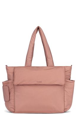 CALPAK Diaper Tote with Laptop Sleeve in Peony