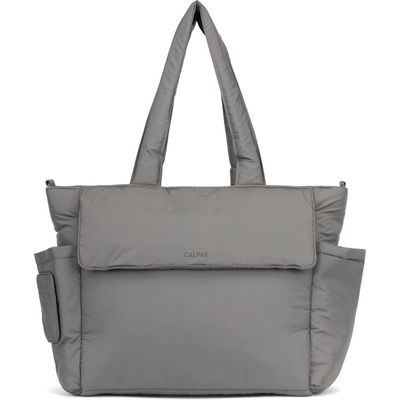 CALPAK Diaper Tote with Laptop Sleeve in Slate 