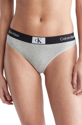 Calvin Klein 1996 Stretch Cotton Modern Thong in Grey Heather