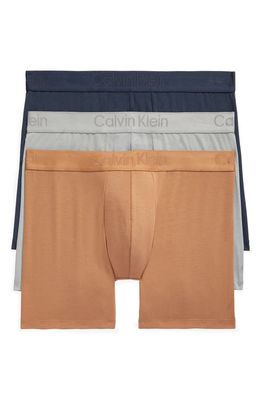 Calvin Klein 3-Pack Boxer Briefs in Sandalwood/grey/navy 