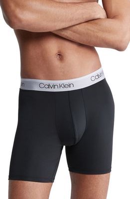 Calvin Klein 3-Pack Low Rise Microfiber Stretch Boxer Briefs in Gev Black W/Da