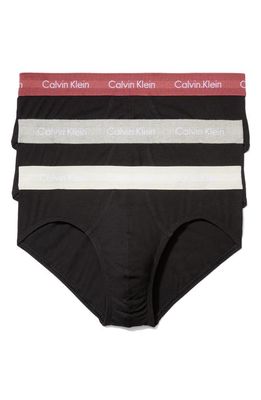 Calvin Klein 3-Pack Stretch Cotton Briefs in Black Multi
