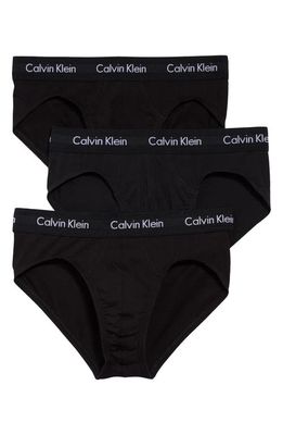 Calvin Klein 3-Pack Stretch Cotton Briefs in Black