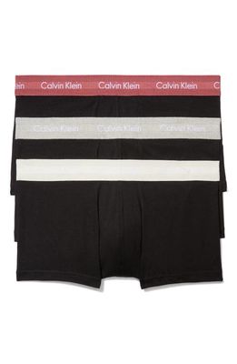 Calvin Klein 3-Pack Stretch Cotton Trunks in Black Combo