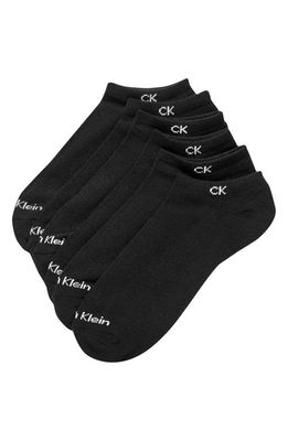 Calvin Klein 6-Pack Cushion No-Show Socks in Black