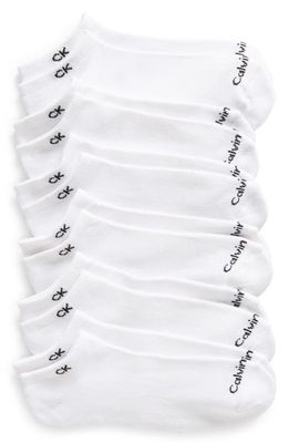 Calvin Klein 6-Pack Cushion No-Show Socks in White