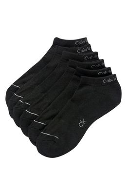 Calvin Klein 6-Pack Performance Low Cut Socks in Black