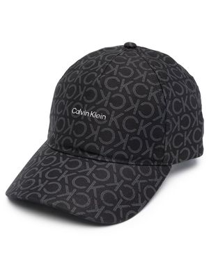 Calvin Klein all-over logo-print baseball cap - Black