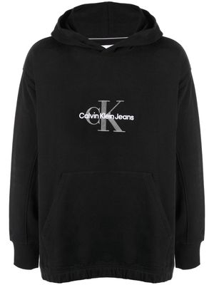 Calvin Klein Archival Monologo logo-embroidered hoodie - Black