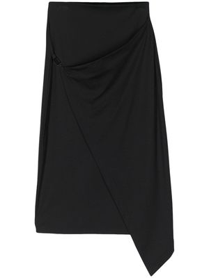 Calvin Klein asymmetric high-waist midi skirt - Black