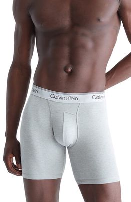 Calvin Klein Athletic Cotton Boxer Briefs in Athletic Grey