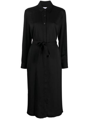 Calvin Klein belted recycled polyester shirtdress - Black