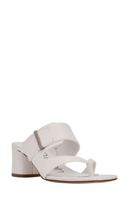 Calvin Klein Briella Block Heel Sandal in White