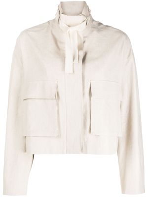 Calvin Klein cargo-pocket cropped jacket - Neutrals