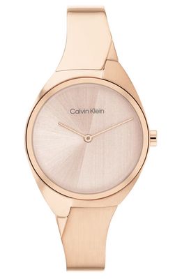 Calvin Klein Carnation Goldtone Bangle Bracelet Watch