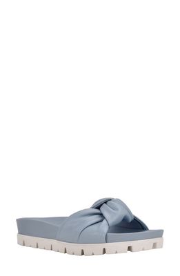 Calvin Klein Chaya Faux Leather Slide Sandal in Light Blue
