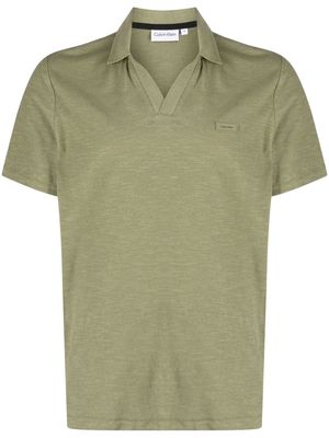 Calvin Klein chest logo-patch polo shirt - Green