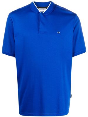 Calvin Klein chest logo-print detail polo shirt - Blue