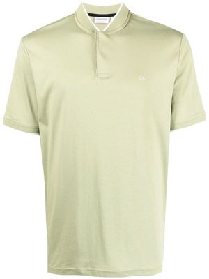 Calvin Klein chest logo-print detail polo shirt - Green