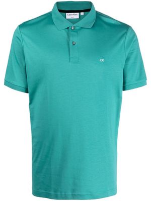 Calvin Klein chest logo-print polo shirt - Blue
