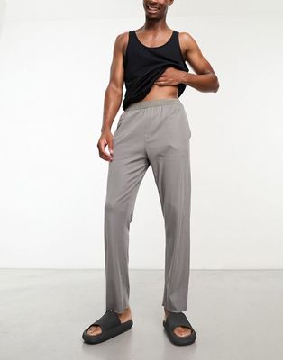 Calvin Klein CK Black waist sleep pants in charcoal gray