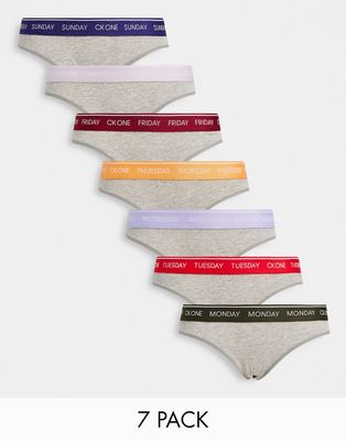 Calvin Klein CK One Cotton 7-pack bikini style briefs in multi colors