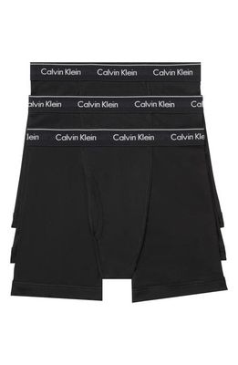 Calvin Klein Classics 3-Pack Cotton Boxer Briefs in Black