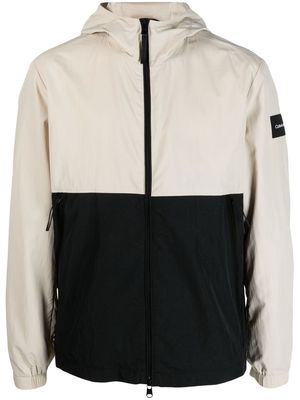Calvin Klein colour-block hooded jacket - Neutrals