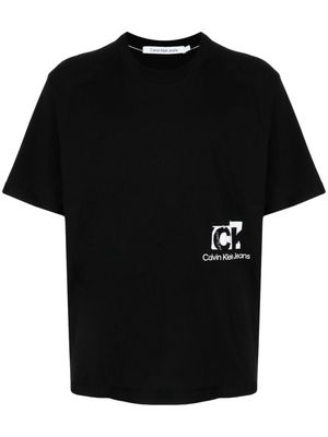 Calvin Klein Connected Layer cotton T-shirt - Black