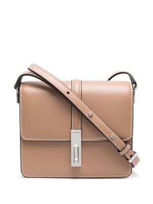Calvin Klein contrast-stitch shoulder bag - Brown